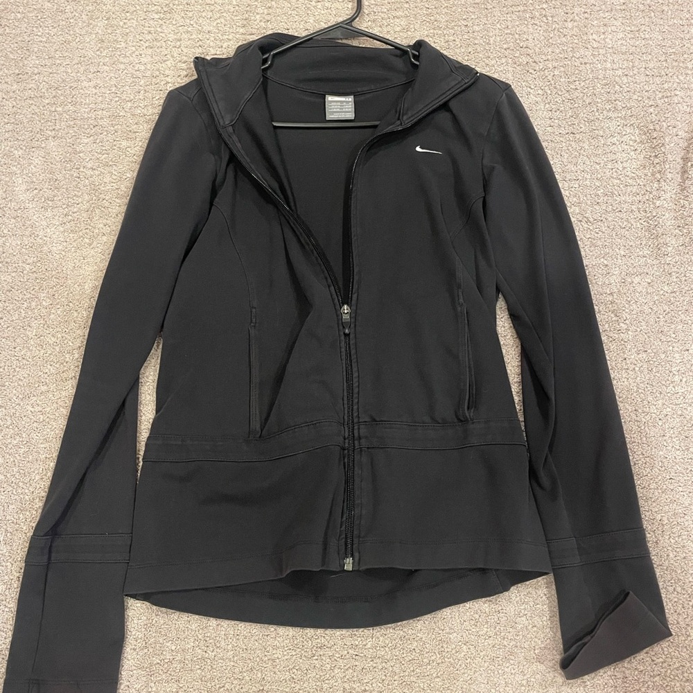Nike Black Utility Jacket with Zip-Front Closure